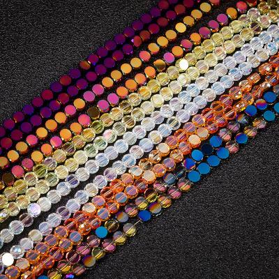 China Crystal Custom Wholesale Ss Factory Price Colored Round Gemstones 4/6/8mm Pujiang Glass Crystal Rondelle Beads For Jewelry for sale