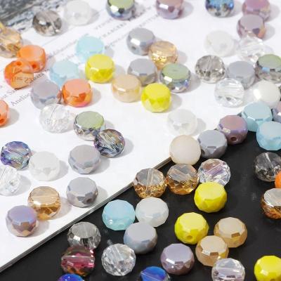 China Jewelry Making Factory Custom Beads Loose Glass Crystal Machine Faceted Much Size AB Colors Round Wheel Bracelet Bead For Jewelry Making for sale