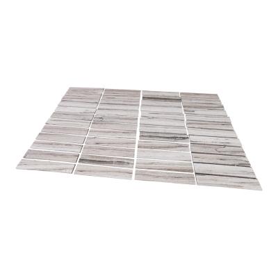 China China Modern White Marble Tile 600x600 Crystal Wooden Marble Flooring Polished for sale