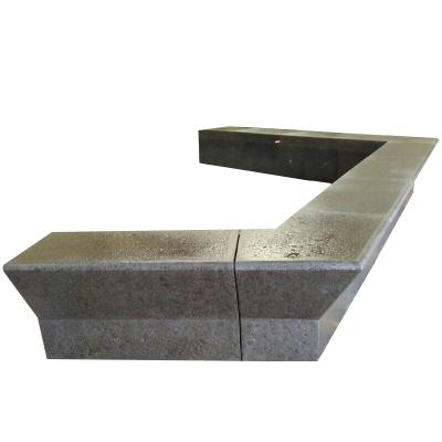 China Modern Black Granite China Jet Black Stone Planter Wall Stone Kerbstone For Amsterdam Bank Project for sale