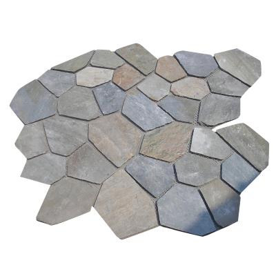 China Modern Landscaping Slate Tile Paver Rusty Slate Flagstone Crazy Stone for sale