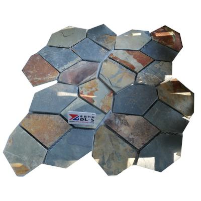 China Modern Crazy Stone Rusty Slate Flagstone from Rusty Slate Paving Stone Tile for sale