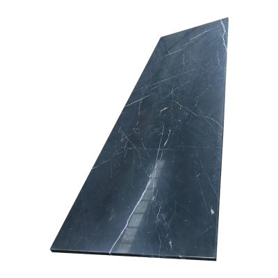 China Contemporary Black Marble Table Top Polished Nero Marquina Dining Cafe Top Marble Vanity Top for sale