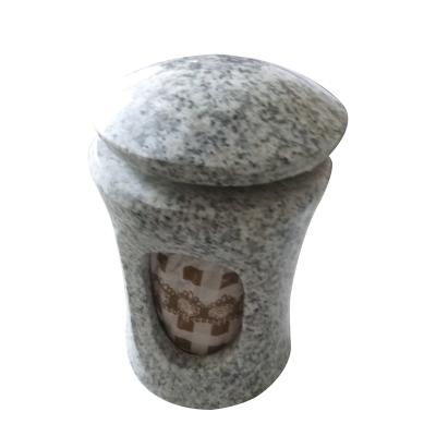 China Modern Chinese G623 Gray Granite Stone Lantern of Headstone Accessories for sale