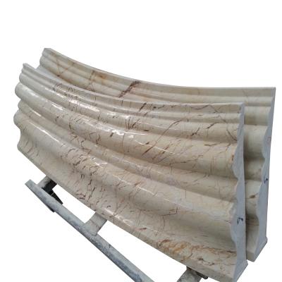 China Decorative Hollow Marble Column Sofitel Gold Marble Stone Column For Hotel Project for sale