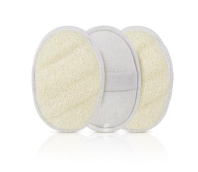 China All Natural 100% Natural Loofah Sponge Scrubber Customized Exfoliating Bath Spa Loofah Pads Set for sale