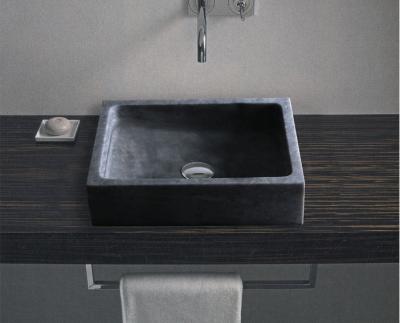 China Natural blue limestone bathroom sink honed for sale