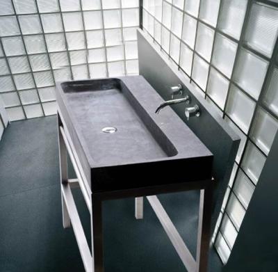 China Natural blue limestone bathroom sink honed for sale