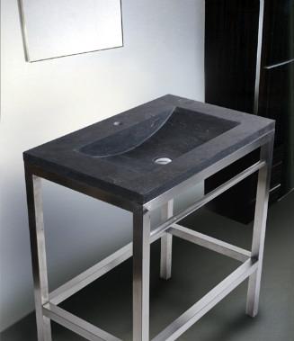 China Natural blue limestone bathroom sink honed for sale