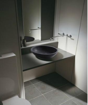 China Natural blue limestone bathroom sink honed for sale