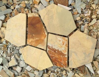 China Natural slate cultural stone S1120 rust slate Macadam Mosaic for sale