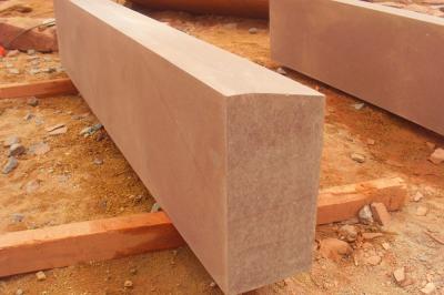 China Natural red sandstone border/kerbstone for sale