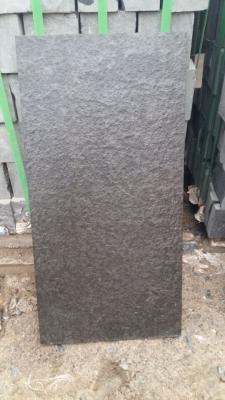 China Natural Mongolia black granite black granite flamed tiles for sale