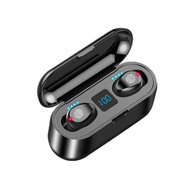 China 2 in 1 Tws With Power Bank F9 Earbuds Hot Selling Wireless Headsets Power Bank F9-2 Water Proof Stereo Sound Earphone High Fidelity Earbuds With Charging Box for sale