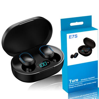 China +LED Light E7S Wireless Touch Control Earbuds 5.0 Blue Tooth Headphones Waterproof Hi-Fi Lossless Sound Headsets Sport Mini TWS Earbuds For Smartphones for sale