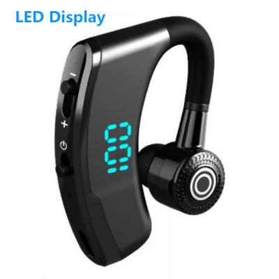 China LED Digital Display V9S Led Earbuds Show Battery Business Headset Wireless Hands-Free Headset Earhook Single Ear Earpiece For Driver for sale