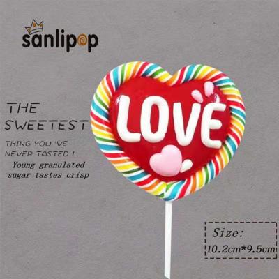 China Custom Expo Wedding Lollipop Wave Panel Lollipop High Temperature Resistant Color Candy for sale