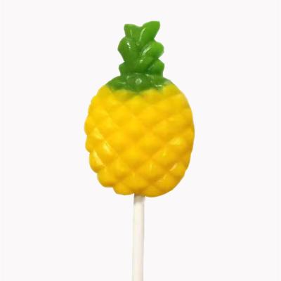 China Sugar Free Lollipop Fruit Series Children's Flavor Pineapple Shape Cubs Snack Fruit Candy for sale