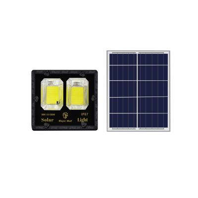 China 100W Solar Powered Wall Light Waterproof COB Lamp Pearl Highlight IP65 Solar Garden Road Lamp for sale