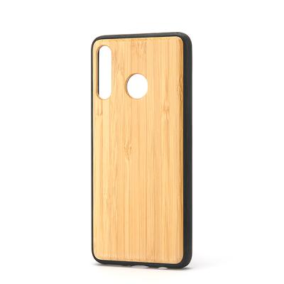 China 2020 High Quality Real Wood Products Bamboo Wood Grain Outside Hybrid Slim Soft TPU Silicone Phone Case For Huawei P30 Lite for sale