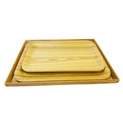 China Custom Europe Factory Quality Bamboo Wooden Serving Tray For Dining Room New Design Kitchen Party Wedding Eco-friendly Home Rack for sale