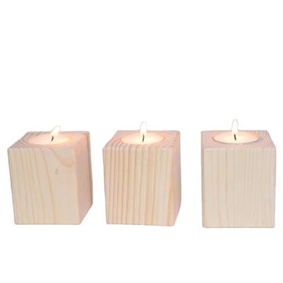 China Custom Made Wooden Home Candle Holder Environmental Protection Decorations Eco-Friendly Candle Holder for sale