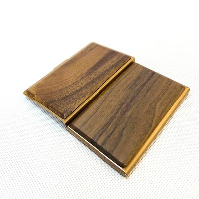 China Creative Bamboo Corner Card Box Wood Chip Card Storage Gift Box China VIP Dealing Custom Square Card Exquisite Packag for sale