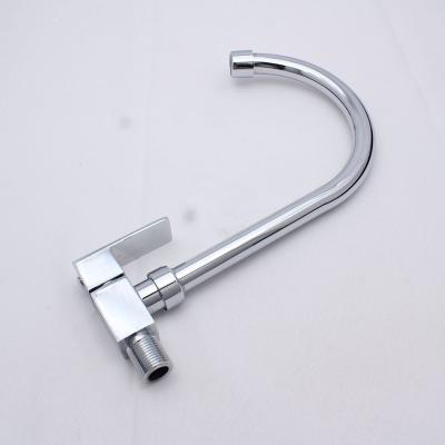 China New Contemporary Popular Square Wall Mounted Chrome Plated Quick-Open Vegetable Wash Faucet for sale