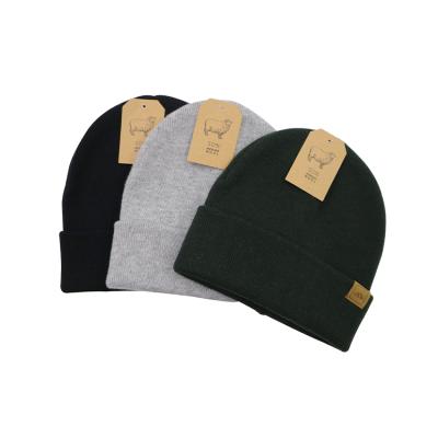 China JOINT Merino Wool Unisex Cable Knit Hot Sale Winter Stretchy Warm And Soft Beanie Hats Caps Toque For Cold Weather for sale