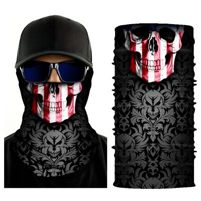 China Designer Breathable High Quality Casual Hot Selling Soft Skull Polish Scarf Face Mask Headwear Cooling Bandana for sale