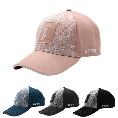 China JOINT Special Design Women Lace Up Baseball Sports Girl Hats With Logo Patch Custom Made for sale