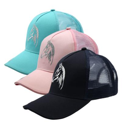 China Outdoor Activities JOINT Silver Mesh Baseball Trucker Cap Embroidery 5 Panel Silver for sale