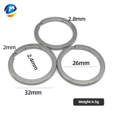 China Custom Made Eco-friendly Stainless Steel Ring Keyring 32mm Split Key Ring For Key Chain Accessories for sale