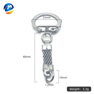 China iorn silver easy open keyring eco-friendly luxury metal keyrings easy open key ring and chain for sale