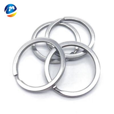 China Eco-friendly Custom Silver Round Metal Key Chain Key Ring Split Ring 26mm 32mm Stainless Steel Key Rings for sale