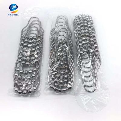 China Decoration Chrome Curtain Hook 5 Ball Bath Curtain Hook DIY Bath Curtain Hook Nickel Plated Accessories for sale