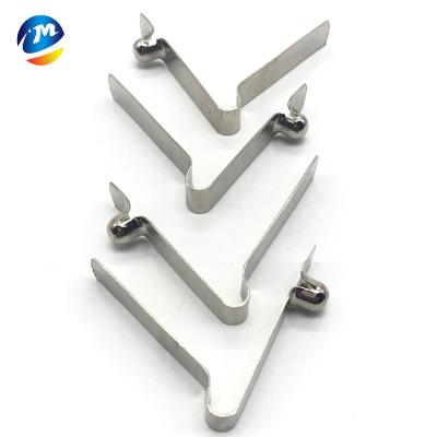 China Eco-friendly V Shaped Spring Piece Button Spring Clip Steel Flat Shrapnel Shrapnel for sale