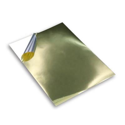 China 20 Glossy Gold Waterproof Premium Inkjet Vinyl Printable Adhesive Sheets 8.5x11