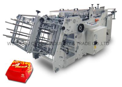 China Automatic Disposable Cardboard Lunch Box Making Machine Glue Sealing Forming Way for sale