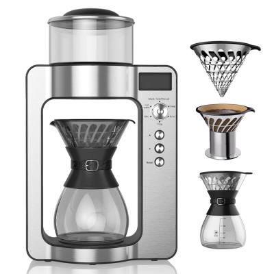 China With Personalize LCD Display 1.0L Brew Temparure Electric Pour Over Maker Set With Electronic Scale for sale