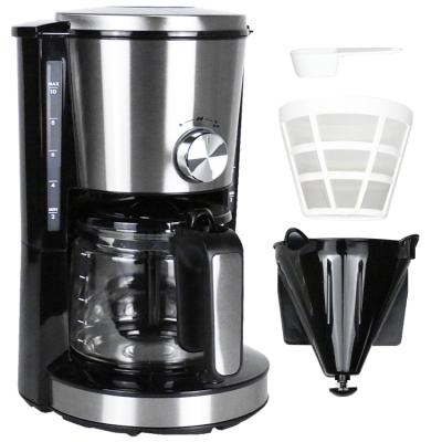 China 1.25L Nylon Permanent Filter 430 Stainless Steel COFFEE AND TEA MACHINE HOME USE DRIP COFFEE MACHINE for sale