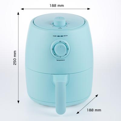 China 60 Minute Interrupt Automatic Oil Free Cooking Kitchen Accessories 2QT Digital Electric Deep Fryers Air Fryer for sale