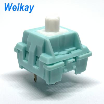 China Custom Mechanical Keyboard Switch 45G Linear Spring 3PIN Gold Plated Factory With Lubrication PG1501X-LC for sale