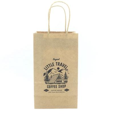 China Size Logo Printing Cheap Price Kraft Paper Coffee Bags Recycled Materials Customized Coffee Bean Packaging Bags for sale