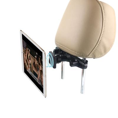 China Universal 360 Adjustable Magnetic Rotation Seat Backseat Car Holder Tablet Phone Mount Headrest Super Strong Magnet For iPhone for sale