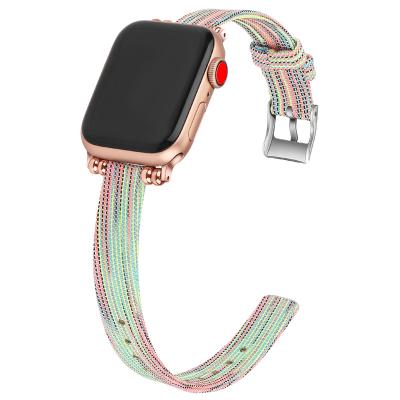 China 38 40 42 44mm New Hot Sale Apple Watch Strap Canvas Strap Smart Watch Band Accessories 40mm 44mm for sale