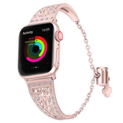 China 2021 Hot New 38 42mm For Apple Watch Band For Apple Watch Strap Crystal Metal Stainless Smart Watch Band Accessories 38mm 42mm 40mm 42mm for sale