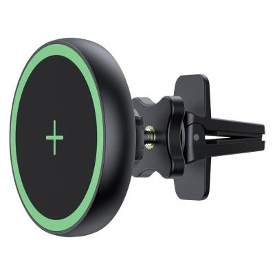 China Hot New Smart Phone 2021 Amazon 15W Magnetic Car Wireless Charger for iPhone 12 for 12 pro for 13 pro max for sale