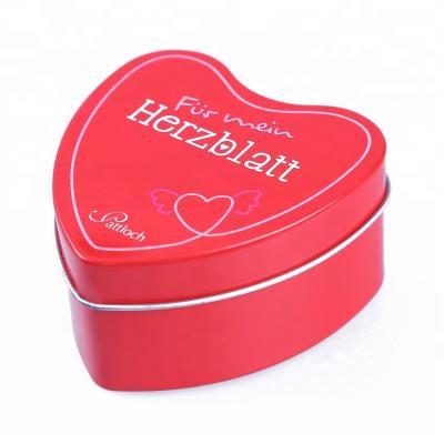 China Beautiful Fashionable Jewelry Tin Box , Heart Shape Gift Tin Boxes for sale