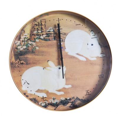 China Beautiful Recyclable Fashionable Wall Clocks Pattern Line Art Design Wall Clock for sale